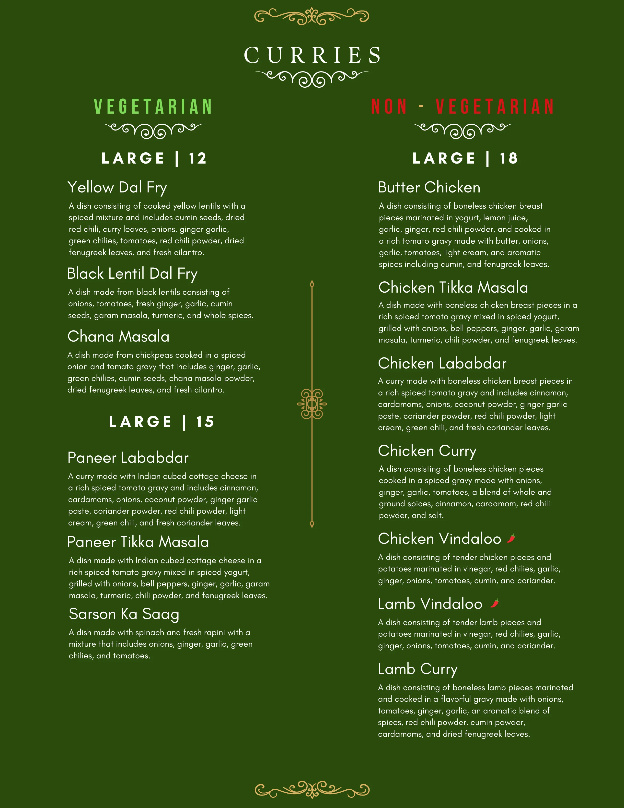 Amritsari Kulcha Hut Dine-In Menu Page 3